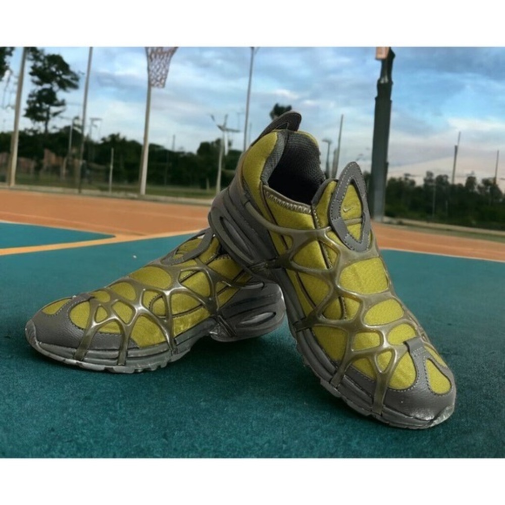 Nike Air Kukini Olive Green Charcoal Grey TPU Cage Slip On Sneakers DV0659-300